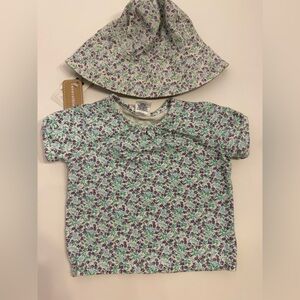 Vintage baby gap Floral Kids Matching Set nwt hat 0-6 months 6
Top 6-12 months